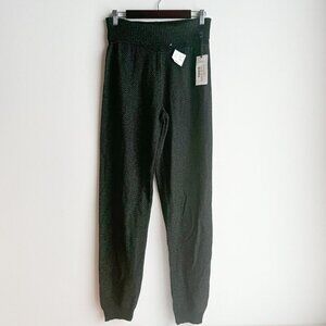 Iceberg Black Metallic Thread Knit Lounge Jogger Pants L